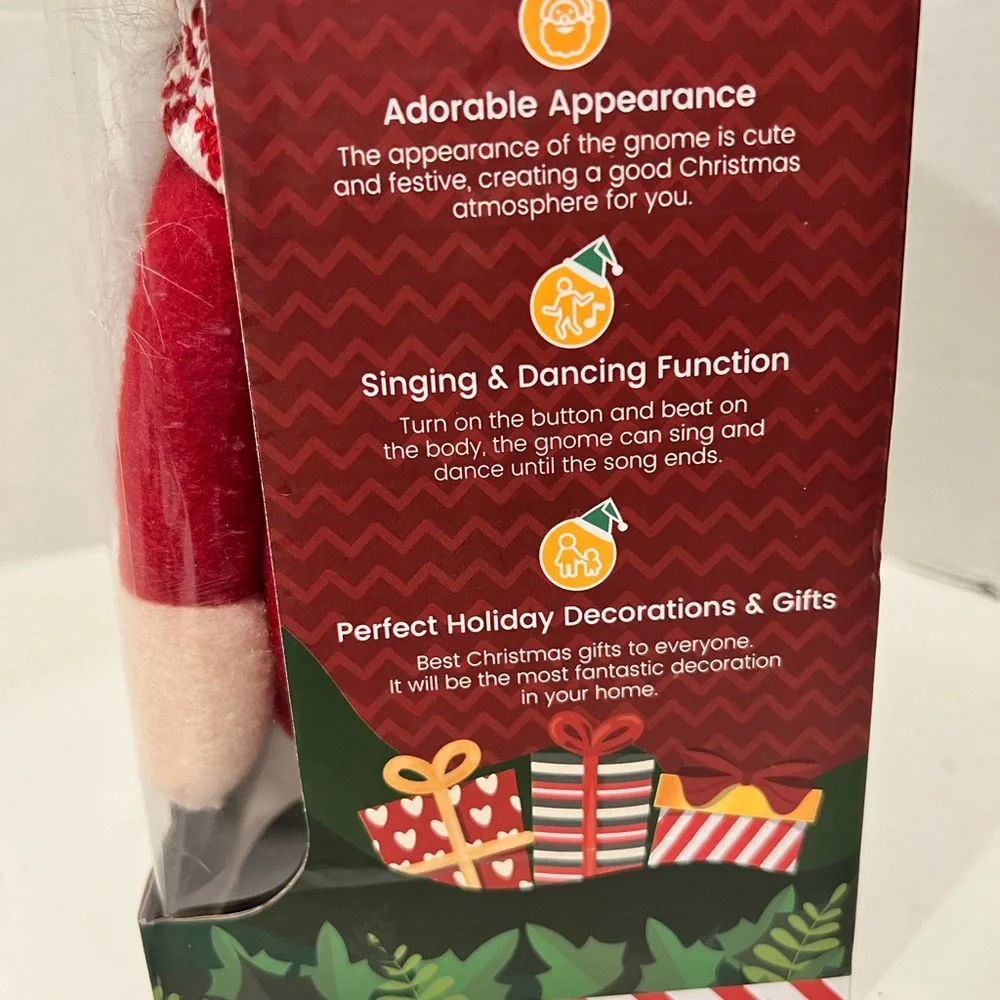 NIB Christmas Santa Singing/Dancing Battery (Not Incl.)Operated PlushToy BoxFlaw